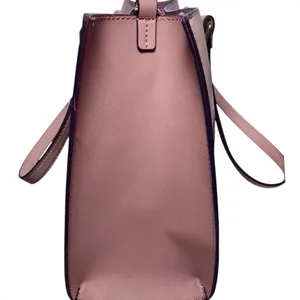 Trina Turk Pink Lattice Handbag with Floral Liner – summer bag thumbnail 4