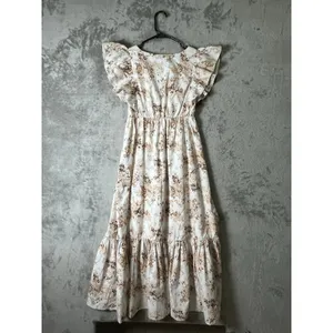 Abercrombie & Fitch Flutter Sleeve Tiered Midi Dress Floral Cottagecore XS thumbnail 3