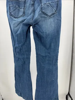 Rock & Roll Cowgirl boot cut Leg Indigo Jeans western rodeo 30x36 country casual thumbnail 4