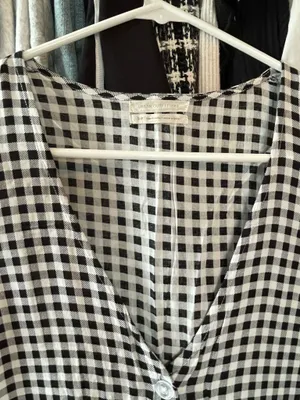Urban Outfitters B&W Gingham Romper thumbnail 2