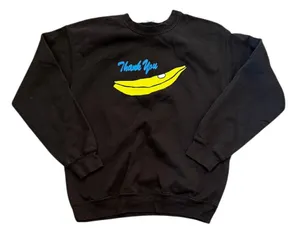 Lonely Ghost "Thank You" Graphic Crewneck Sweatshirt Size Medium thumbnail 1