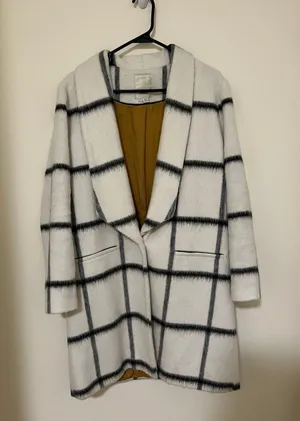 Anthropologie Elevenses Checkered Coat thumbnail 1