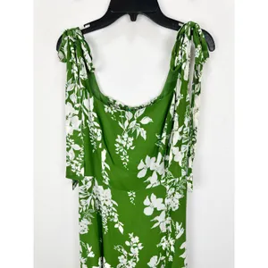 Reformation Twilight Mystique Midi Dress Floral Viscose Green Square Neck US 8 thumbnail 6