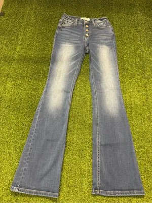 KanCan High Waisted Bootcut Jeans Stretch Medium Stone Wash Button Fly 5/26 thumbnail 1