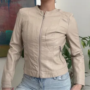 Lefties fitted tan leather jacket from Barcelona size small thumbnail 2