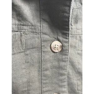 Lucky Brand Utility Field Jacket Womens Size M Olive Green Safari Linen Blend thumbnail 4