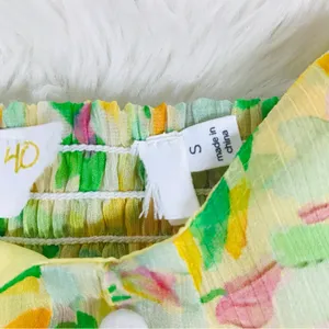 ASTR the Label Floral Chiffon‎ Maxi Dress Small Yellow Tiered Wedding Guest New thumbnail 8