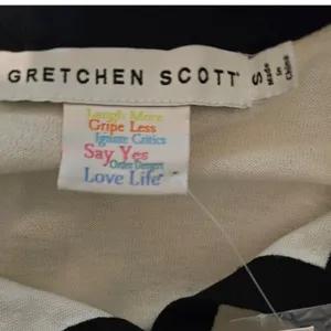 Gretchen Scott Cardigan Womens S Cherry On Top White Black Button Down NEW thumbnail 3