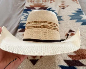straw cowboy hat Tan thumbnail 1