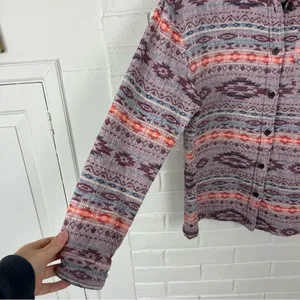 Mountain + Isles Boho Western Thick Knit Button Down Shirt / Shacket Size XS thumbnail 7