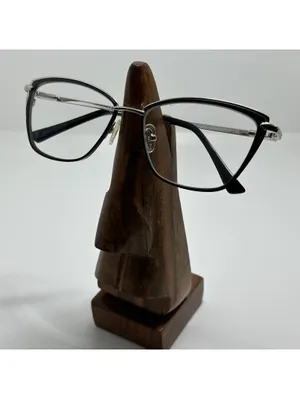 TIJN Cat Eye Black & Silver Prescription Glasses Frames with Case thumbnail 2
