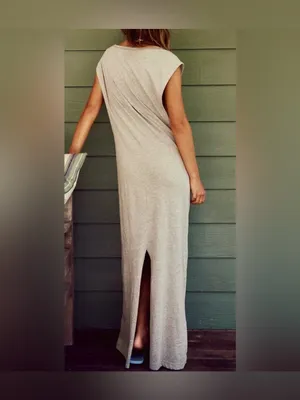 NWOT Free People Free-est Drift Street Cotton-Jersey Maxi Dress - Grey - S *IR* thumbnail 4