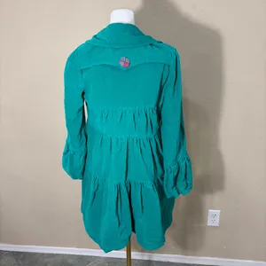 Whimsical vibrant green Judith March coat Measure Like Small Satin lined Boho thumbnail 7