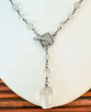 Silpada Silver and Clear Beaded Necklace thumbnail 1