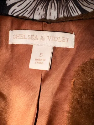 Chelsea & Violet Brown Faux Fur Jacket with Copper Lining thumbnail 2