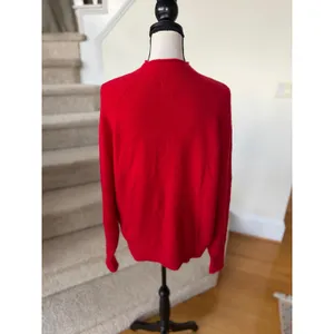J.Crew Red Merino Wool Blend Roll Neck Long Sleeve Sweater thumbnail 4