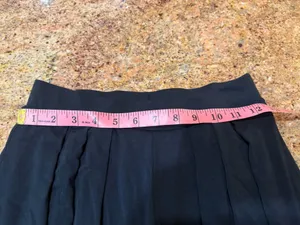 JLUXLABEL Black Double-Lined Pleated Wide Leg Palazzo Pants High Waist - Size S thumbnail 6