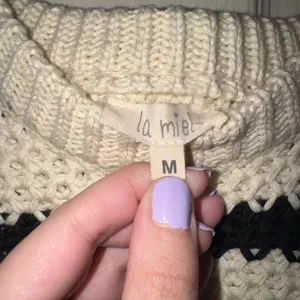 LA MIEL Beige and Black Knit Vest thumbnail 2