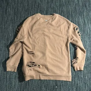 Alo Yoga Fade Long Sleeve Pullover Slash Out Distressed Henna Size XS thumbnail 2