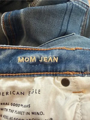 American Eagle Mom Jeans 16 Long High Rise Distressed Stretch‎ Denim thumbnail 10