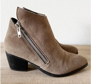 Anthropologie Matisse Frankie Asymmetrical Suede Zip Ankle Bootie thumbnail 1