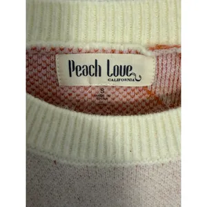 Peach Love Harvest Is Here Cream Pumpkin Sweater NWOT size small thumbnail 4