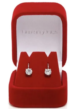 Bloomingdale's CZ Diamond Pendant Earrings in Red Gift Box thumbnail 1