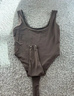 Pumiey Brown High Cut Bodysuit thumbnail 2
