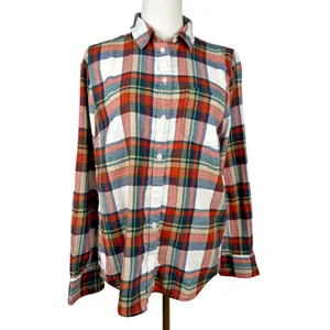J.Crew  Plaid Light Flannel Long Sleeve Button Down Shirt Gorp thumbnail 2