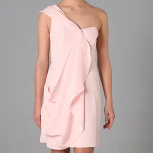 Shoshanna One Shoulder Draped Mini‎ Dress in Pink Size 0 thumbnail 11