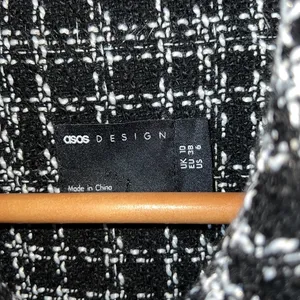 ASOS Oversize Tweed Button Down Coat Size 6 thumbnail 2