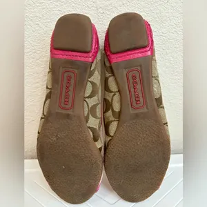 Coach Pink Janelle Signature Flats thumbnail 7