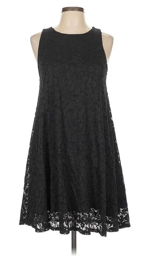 5/$25 Ginger‎ G Sleeveless Allover Lace Dress in Black thumbnail 1