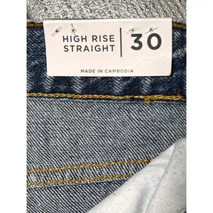Pacsun High Rise‎ Straight Jeans Distressed Light Wash Size 30 Button Fly Baggy thumbnail 5
