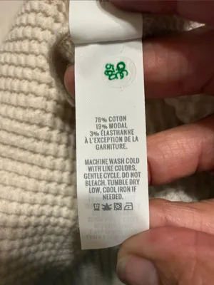 Offline by aerie Cream Waffle Knit Crew Sweater L thumbnail 8