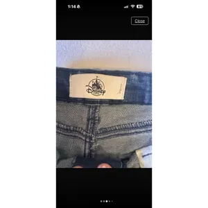 Disney Parks Women's Blue High Rise Denim Shorts Mickey Mouse All-Over Print XL thumbnail 3