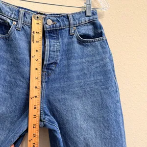 Banana Republic Ultra High Rise Barrel Leg Jeans Womens 27 Blue Denim 100% Cotto thumbnail 14