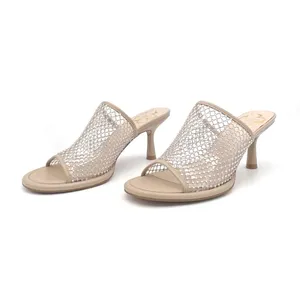 Ted Baker Celya Crystal Mesh Heeled Mules Sandals Nude Tan Size EU 39 US 8.5 thumbnail 16