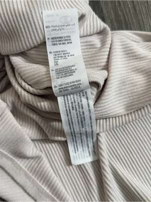 Abercrombie & Fitch Ribbed O-Ring Side Slit Dress in Cream Size XS thumbnail 8