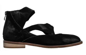Antelope Lalana Suede Back Zip Flat Booties Mary Jane Straps Size 40 US 9-9.5 thumbnail 1