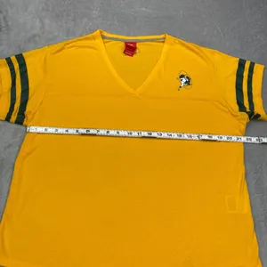 Nike Green bay Packers Jersey Womens Large Yellow Short Sleeve V Neck Pullover thumbnail 6