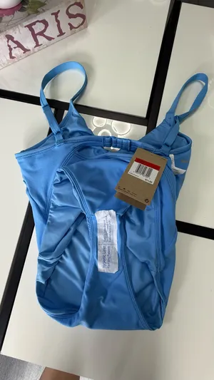 Nike Women’s Swim "Move to Zero" One-Piece Swimsuit - Light Blue - Size Large (L) thumbnail 15