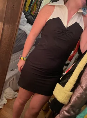 Black And White halter Dress thumbnail 2
