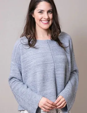 Free People Ever Cozy Pullover‎ Gray Sweater Relaxed Fit Size Medium thumbnail 1