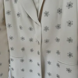 Jay Godfrey Ace Embellished Tuxedo Mini Dress Bridal White Size 2 thumbnail 3