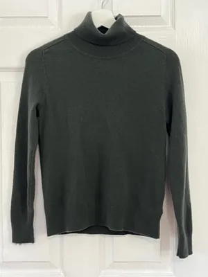 Quince 100% Cashmere Turtleneck Sweater XS Quiet Luxury Minimalist Classic thumbnail 2