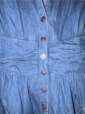Free People Chester Denim Mini Dress Size Medium thumbnail 8