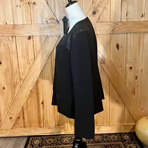 JM Collection Ladies Black Blazer thumbnail 7