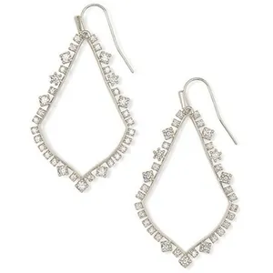 Kendra Scott Sophee Crystal Drop‎ Earrings in Silver WT $90 thumbnail 1