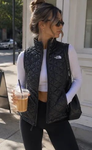 The North Face Black Quilted Vest thumbnail 1